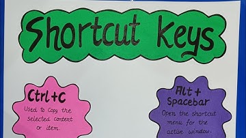 How to make Chart on Shortcut keys/Computer Chart/5 shortcut keys