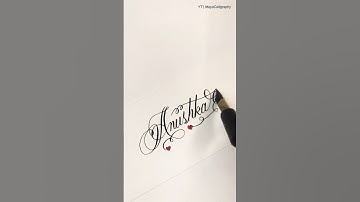 Comment Your Name | Anushka in cursive #calligraphy #handwriting #shortsfeed #shorts