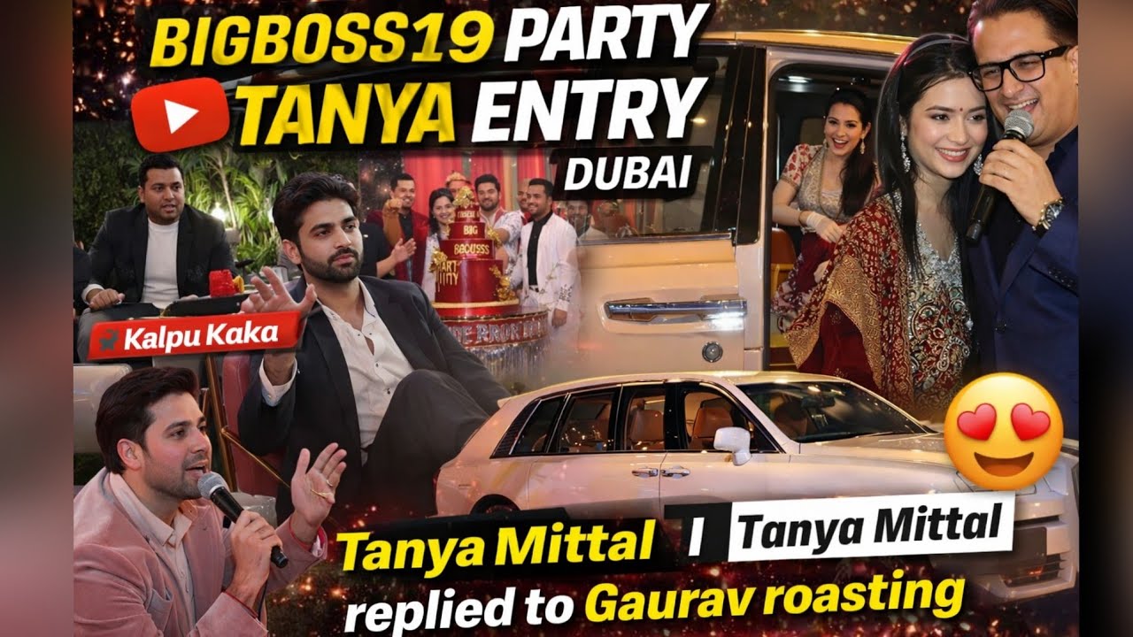 Tanya Mittal Royal Entry in Dubai |  Bigg Boss 19 Success Bash | Gaurav Khanna vs Tanya Mittal