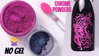 How to stamp with chrome powders | No gel required