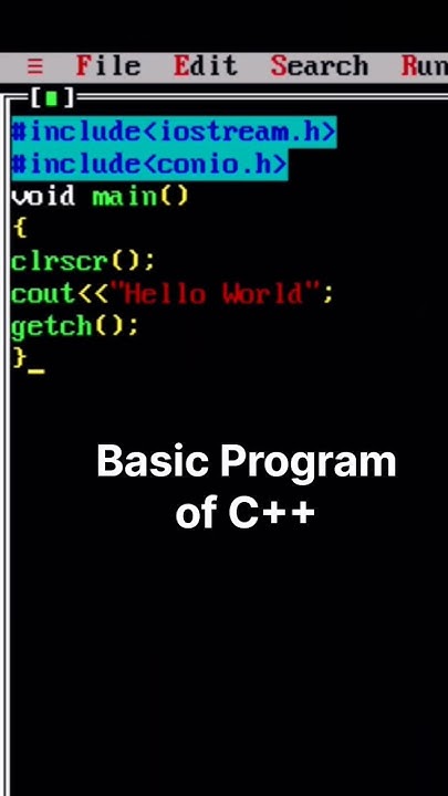 basic c++ program using turbo c++ #programming #program #turbo # ...