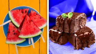 RED FOOD VS. BROWN FOOD CHALLENGE || 45 DELICIOUS FOOD HACKS AND RECIPES