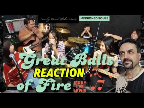 Great Balls of Fire! by Jerry Lee Lewis  Missioned Souls - Family band studio cover REACTION