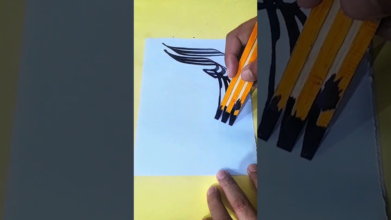 Allah Name Calligraphy Drawing | Beautiful Arabic Islamic Art | Creative & Satisfying Artwork