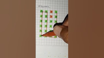 Draw A Checkered Path With Number ‼️#shorts #youtubeshorts #drawing #art #challenge