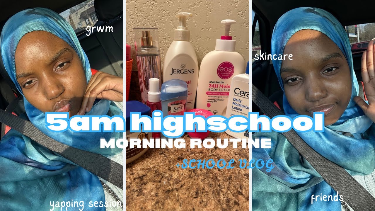 My realistic 5am HIGHSCHOOL MORNING ROUTINE +school vlog *after winter break 