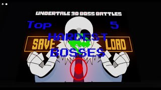 Top 5 HARDEST Bosses PART 2 (Undertale 3D Boss Battles) [ROBLOX]