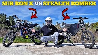 60v Sur Ron X VS 72v 12000w Stealth Bomber Ebike