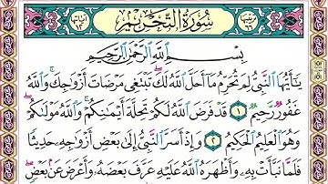 66 رقم سورة التحريم بصوت القارئ محمد الفقيه