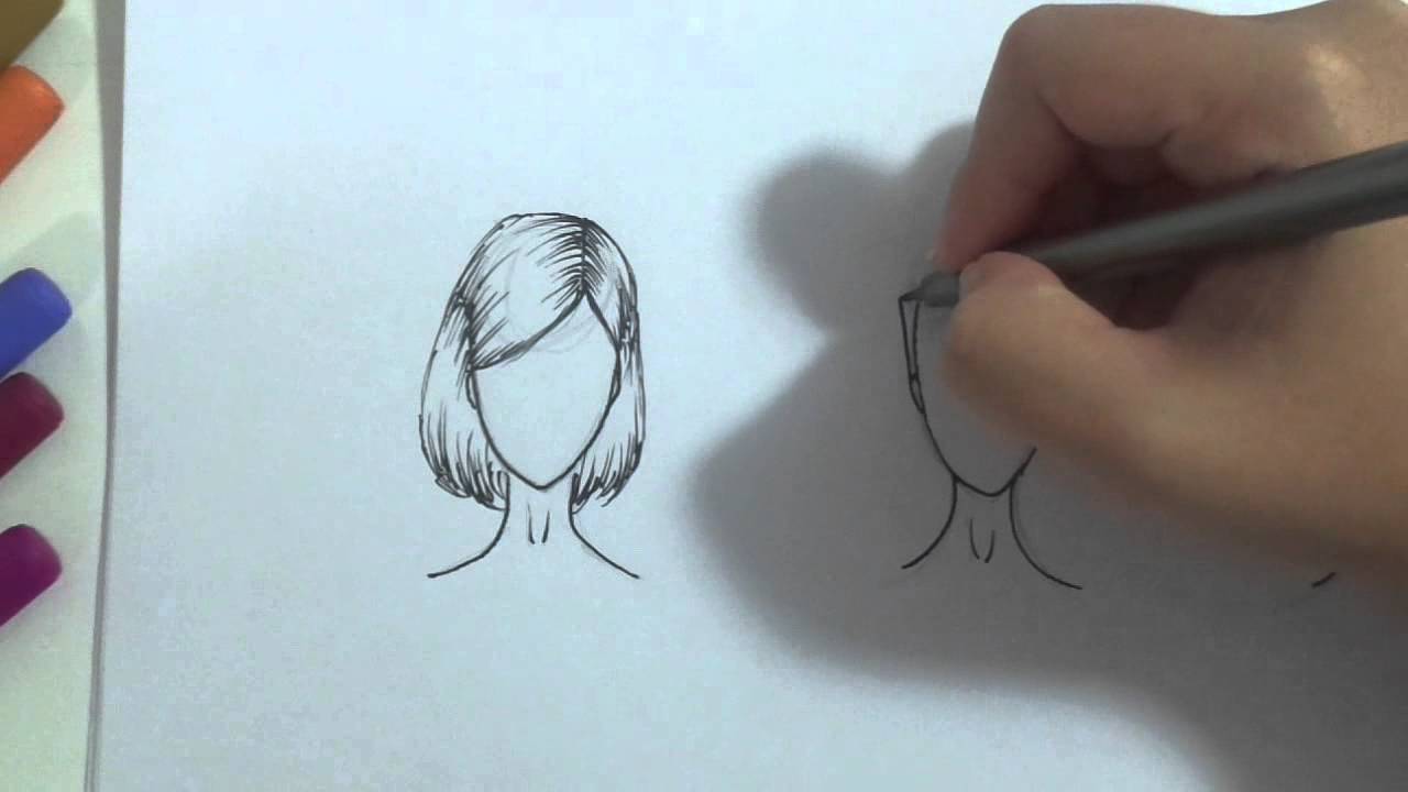 Como Desenhar Cabelo (Muito Fácil) - Aprender a Desenhar