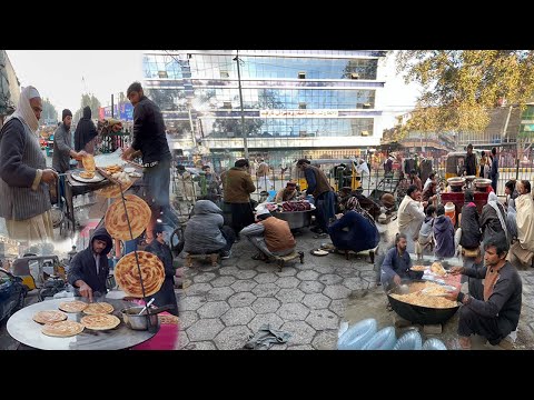 Amazing breakfast in Jalalabad Afghanistan  | Parati | Milk | Subha ka nashta