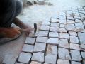 One after another  portuguese pavement cobblestones