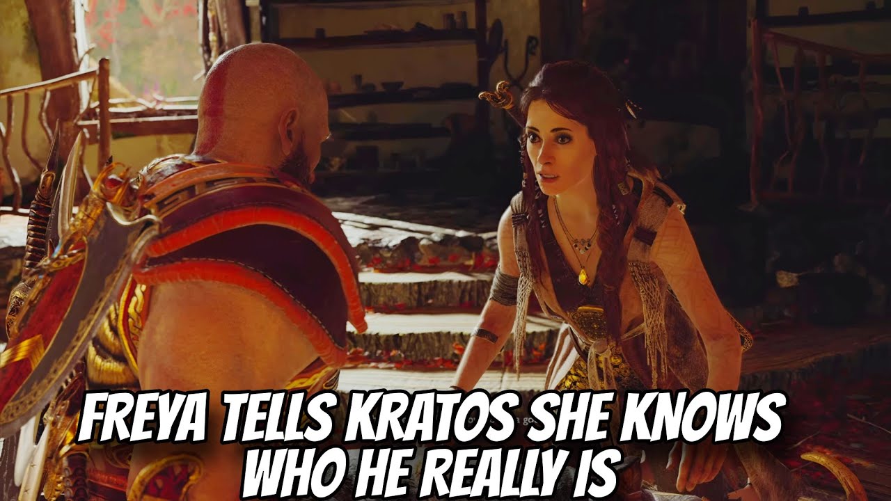 FREYA TELLS KRATOS SHE KNOWS WHO HE REALLY IS | GOW 2018 NG+ - YouTube