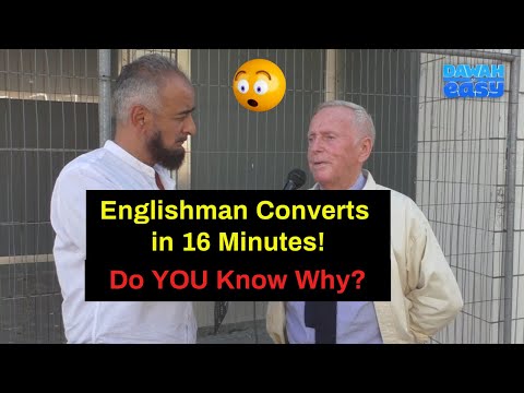 WHY ? |  Englishman converts to ISLAM in 16 minutes | ' L I V E ' Street Da'wah.
