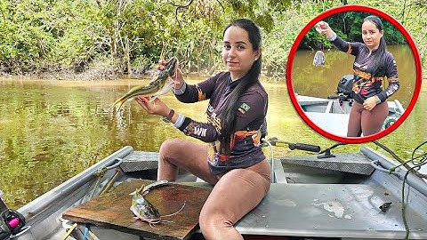 FISHING IN THE RIVER, WHICH PASSES AT THE BOTTOM OF OUR FARM. SEE WHAT HAPPENED.
