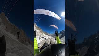 how it looks to fly through a crevasse with a paraglider 🪂 #adventure #paragliding #pov #mountains