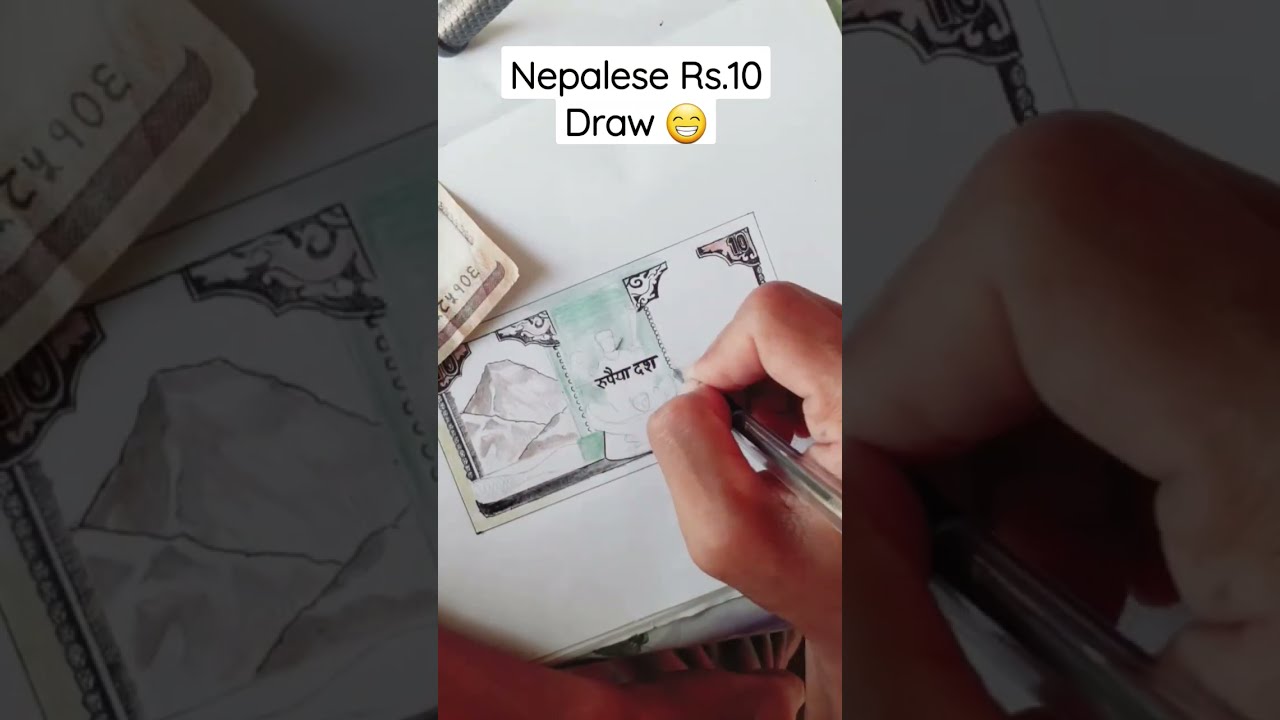 Nepali Rs10 Draw  Fake Money   drawing  nepali  shorts