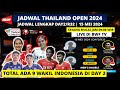 Jadwal Thailand Open 2024 Hari ini Day2: 9 Wakil Indonesia Bertanding | Thailand Open 2024 Badminton