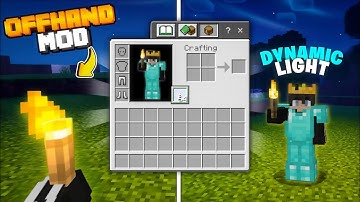 JAVA EDITION Left Hand/Dynamic Light Addon For MCPE 1.21🔥|| Offhand Torch Mod Minecraft PE😍