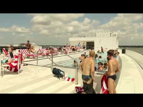 Видео: JFK Airport TWA Hotel бесконечный бассейн