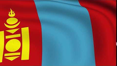 Mongolia - Flying Flag Looped Video Background