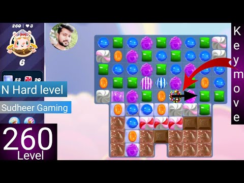 Candy crush saga level 260 । N Hard level । No boosters । Candy crush 260 help । Sudheer CC Gaming