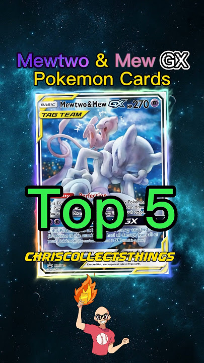 Top 5 EXPENSIVE Mewtwo & Mew GX cards 🧬 #shorts #mewtwo #mew