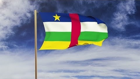 4K Central African Republic flag waving in the wind. Green screen, alpha matte. Loopable animation