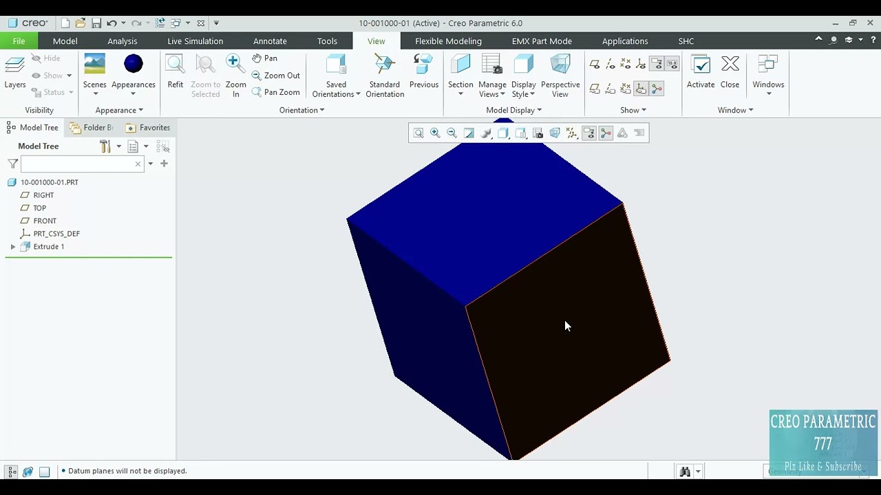 Creo Part Mode Interface