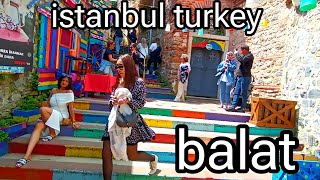 istanbul turkey 2024 Explore the colorful neighborhood of Balat in Istanbul.4k|60fps