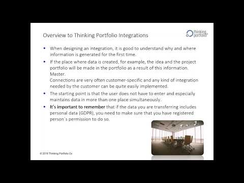 Thinking Portfolio and integration to other applications