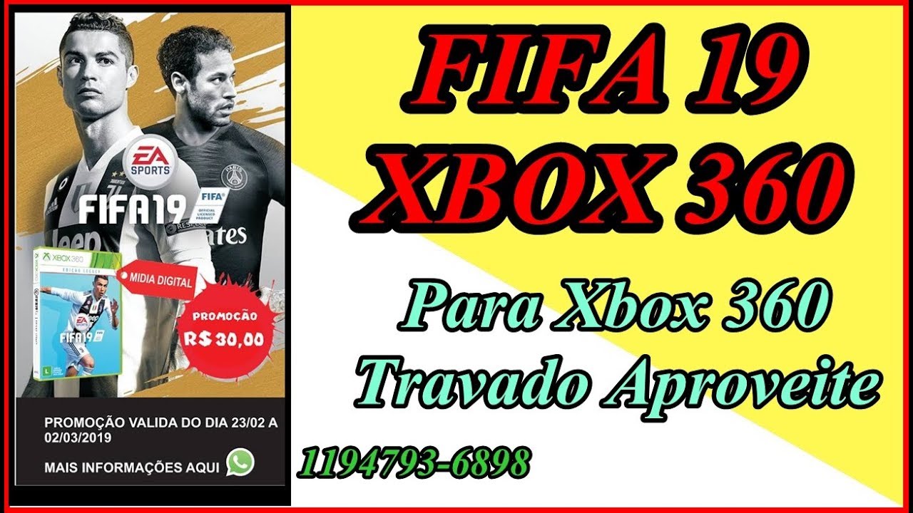 Fifa 2019 Mídia Digital Xbox 360 - Jogos Digitais Xbox 360