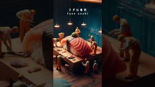 Miniature Making Tuna Sushi