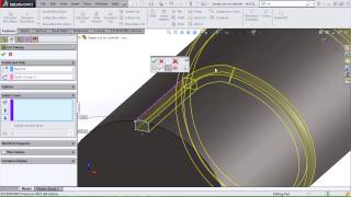 SOLIDWORKS - Swept Cut on a Cylinder