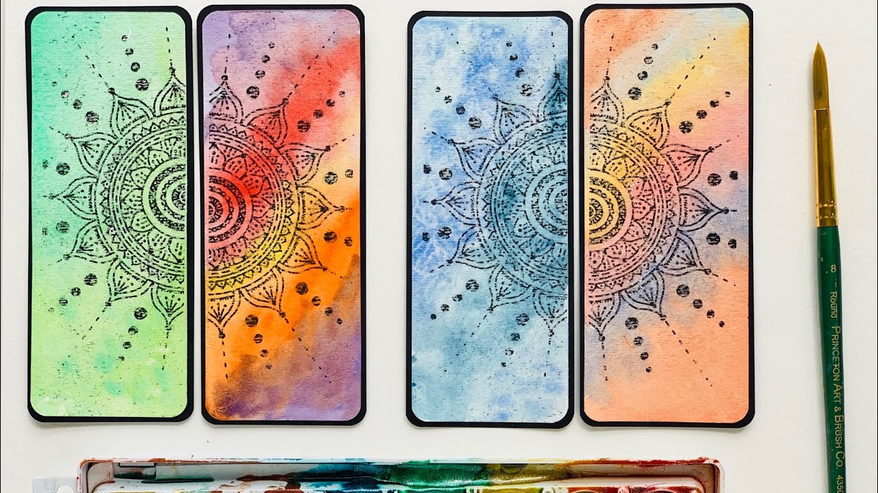 Making Bookmarks for my Etsy Shop | DIY Watercolor BOOKMARKS | Easy ...