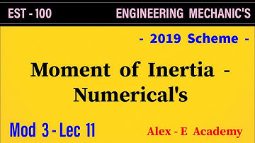 EST 100 - Engg Mechanics | Mod 3 - Lec 11 | Moment of Inertia - Previous University Questions | KTU