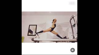 Reformer Russian Splits In Peak Pilates Equipment