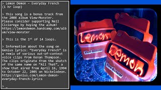 Lemon Demon – Everyday French (1 hr loop)