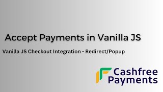 Vanilla JS Checkout Integration - Redirect/Popup