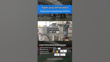Paper pulp is dehydrated in a screw press dewatering machine  #screwpressdewateringmachine