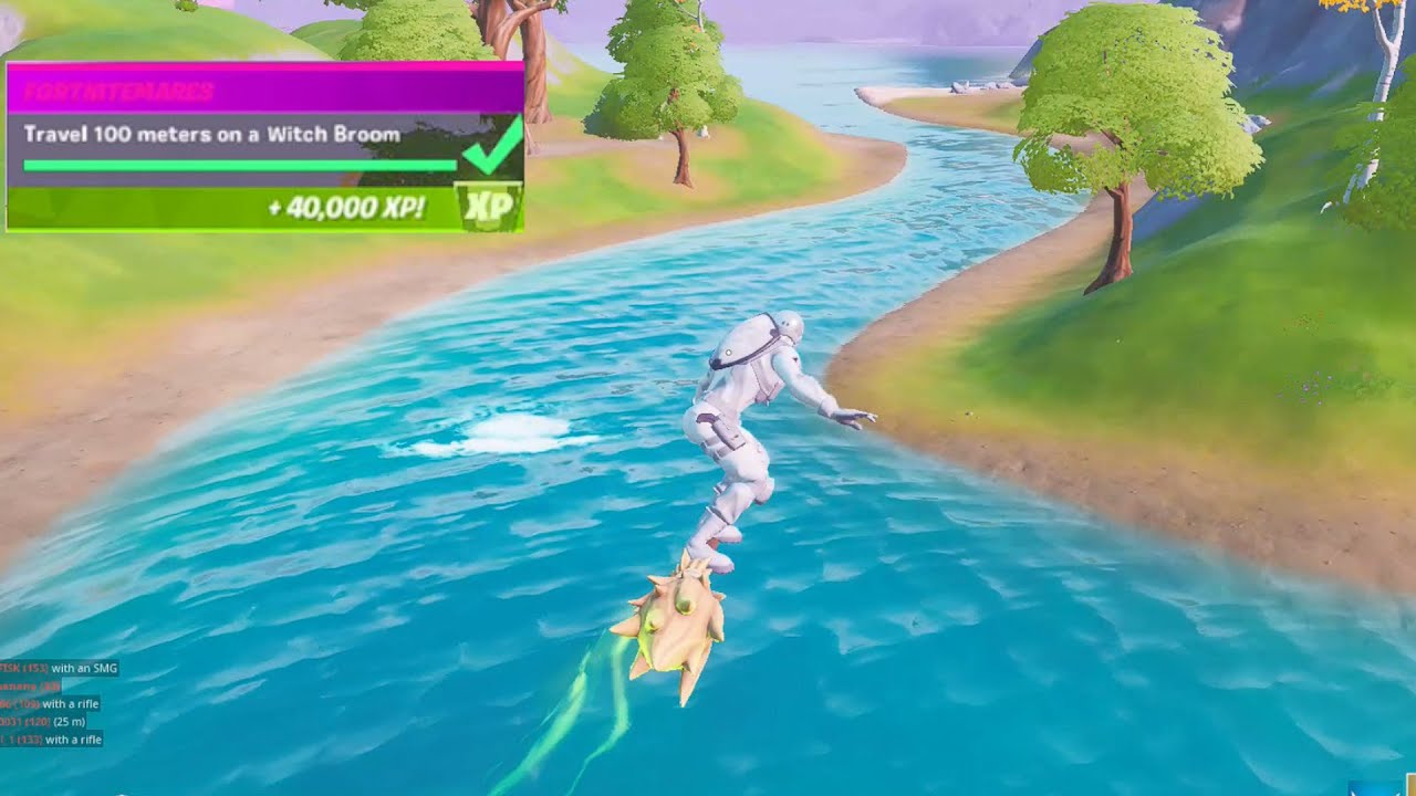 Travel 100 meters on a Witch Broom - Fortnite