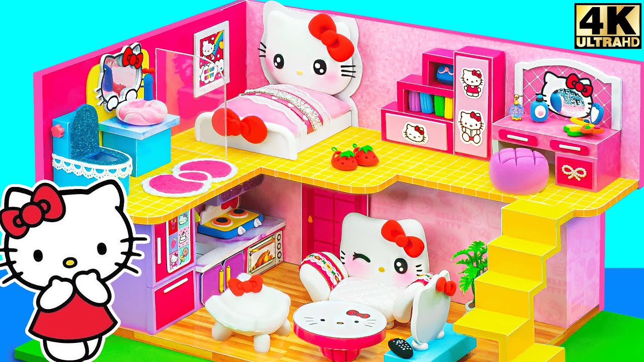Make Hello Kitty House with Cute Bedroom, Modern Kitchen & Living Room ...