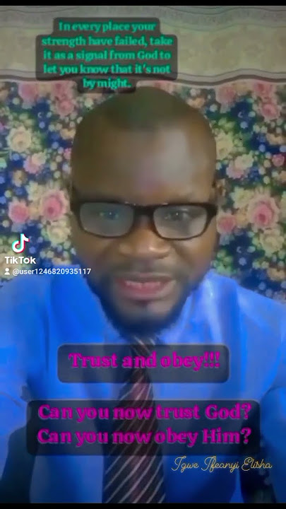 Trust Him still.
