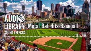 Metal Bat Hits Baseball - Sound Effect