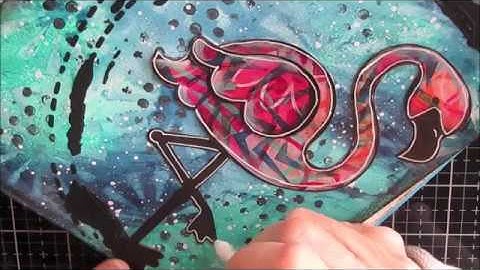 Mixed Media Art Journal Tutorial- Stencils, Stamps and Collage Papers