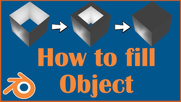 How to FILL an OBJECT in Blender