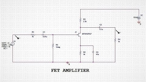 #FET Amplifier Gain Simulation using #OrCAD #PSPICE