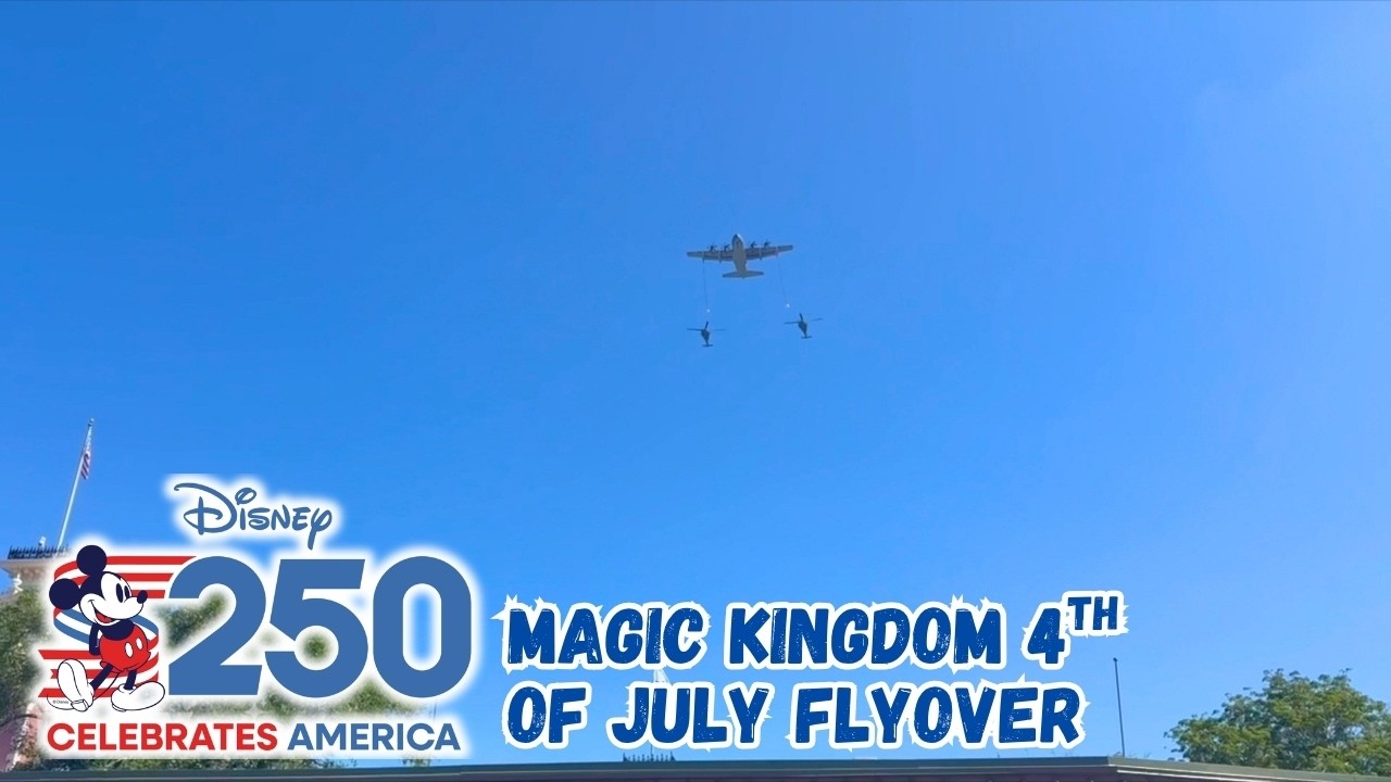 Magic Kingdom 4th of July Flyover | Disney Celebrates America 250 4K