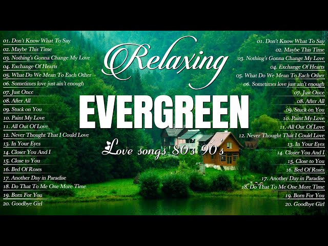 Endless Evergreen Songs 70s 80s 90s Romantic Songs💚Relaxing Oldies Music Hit Collection class=