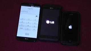 Boot up test: LG G2 vs LG Optimus 3D vs iPhone 4 Resimi